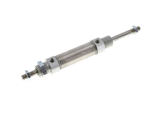 ISO 6432 Vérin Rond à Double Effet 25-40mm - Magnétique - Tige Filetée Double