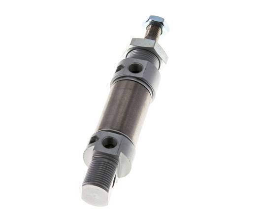 ISO 6432 Vérin Rond à Double Effet 25-10mm - Magnétique - Amortissement