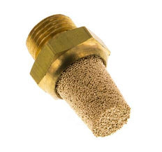 Silencieux Pneumatique en Bronze Fritté G1/8'' Raccord en Laiton [5 Pièces]