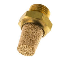 Silencieux Pneumatique en Bronze Fritté G1/8'' Raccord en Laiton [5 Pièces]