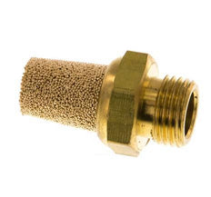 Silencieux Pneumatique en Bronze Fritté G1/8'' Raccord en Laiton [5 Pièces]