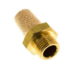 Silencieux Pneumatique en Bronze Fritté G1/8'' Raccord en Laiton [5 Pièces]