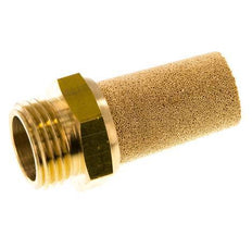 Silencieux Pneumatique en Bronze Fritté G1/2'' Raccord en Laiton [2 Pièces]