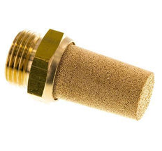 Silencieux Pneumatique en Bronze Fritté G1/2'' Raccord en Laiton [2 Pièces]