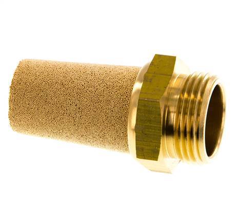 Silencieux Pneumatique en Bronze Fritté G3/4'' Raccord en Laiton