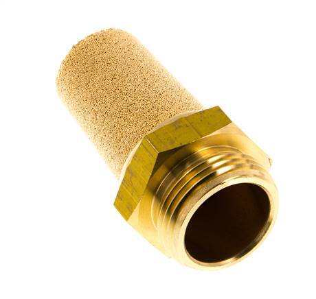 Silencieux Pneumatique en Bronze Fritté G3/4'' Raccord en Laiton