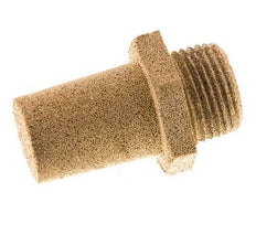 G3/8'' Sintered Bronze Pneumatic Muffler Hexagonal Fitting [2 Pieces]