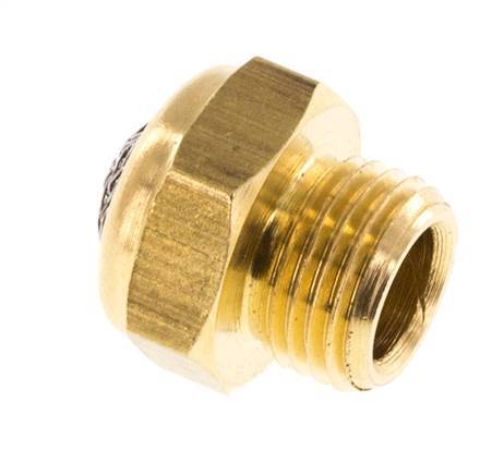 Silencieux Pneumatique Compact en Laiton G1/8'' 1.4301 Maille Métallique [5 Pièces]