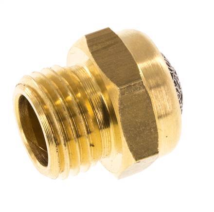 Silencieux Pneumatique Compact en Laiton G1/4'' 1.4301 Maille Métallique [5 Pièces]