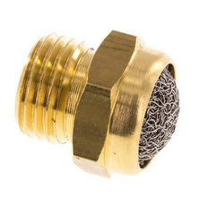 Silencieux Pneumatique Compact en Laiton G1/4'' 1.4301 Maille Métallique [5 Pièces]