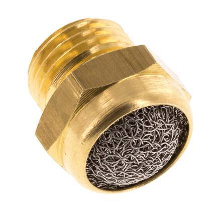 Silencieux Pneumatique Compact en Laiton G1/4'' 1.4301 Maille Métallique [5 Pièces]