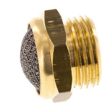 Silencieux Pneumatique Compact en Laiton G1/2'' 1.4301 Maille Métallique [2 Pièces]