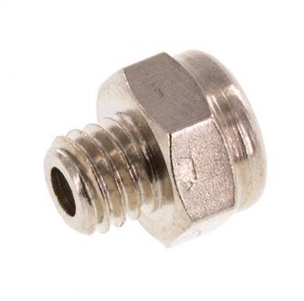 Silencieux Pneumatique Compact en Laiton Nickelé M5 1.4301 Maille Métallique [10 Pièces]