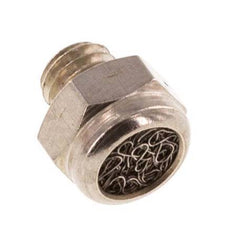 Silencieux Pneumatique Compact en Laiton Nickelé M5 1.4301 Maille Métallique [10 Pièces]