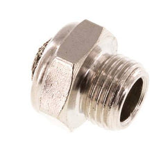Silencieux Pneumatique Compact en Laiton Nickelé G1/8'' 1.4301 Maille Métallique [10 Pièces]
