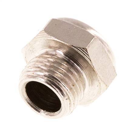 Silencieux Pneumatique Compact en Laiton Nickelé G1/8'' 1.4301 Maille Métallique [10 Pièces]