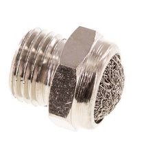Silencieux Pneumatique Compact en Laiton Nickelé G1/4'' 1.4301 Maille Métallique [5 Pièces]