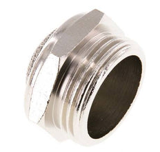 G1'' Nickel-Plated Brass Compact Pneumatic Muffler 1.4301 Wire Mesh