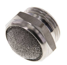 G3/4'' Stainless Steel Compact Pneumatic Muffler 1.4301 Wire Mesh