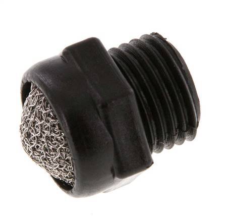 G1/4'' PA Compact Pneumatic Muffler 1.4301 Wire Mesh [5 Pieces]