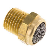 Silencieux Pneumatique Compact en Laiton NPT 1/4'' 1.4301 Maille Métallique [5 Pièces]