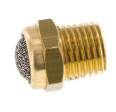 Silencieux Pneumatique Compact en Laiton NPT 1/4'' 1.4301 Maille Métallique [5 Pièces]