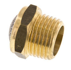 Silencieux Pneumatique Compact en Laiton NPT 1/2'' 1.4301 Maille Métallique [2 Pièces]