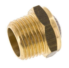 Silencieux Pneumatique Compact en Laiton NPT 1/2'' 1.4301 Maille Métallique [2 Pièces]