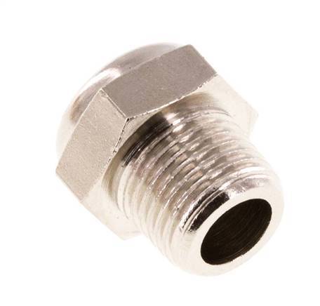 Silencieux Pneumatique Compact en Laiton Nickelé NPT 1/8'' 1.4301 Maille Métallique [5 Pièces]