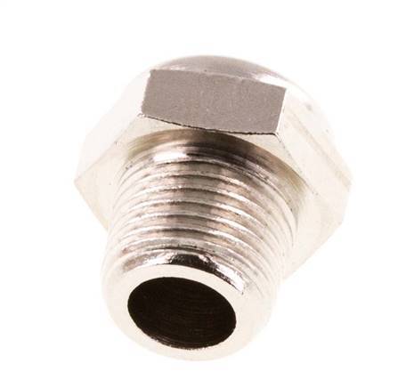 Silencieux Pneumatique Compact en Laiton Nickelé NPT 1/8'' 1.4301 Maille Métallique [5 Pièces]