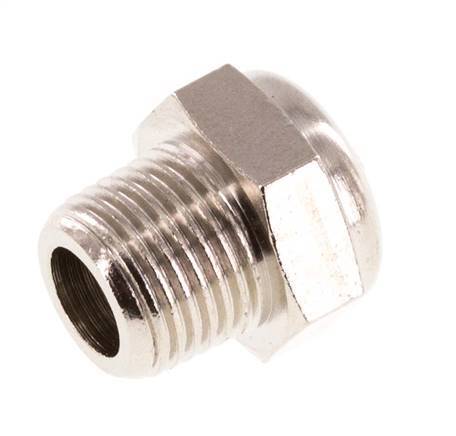 Silencieux Pneumatique Compact en Laiton Nickelé NPT 1/8'' 1.4301 Maille Métallique [5 Pièces]