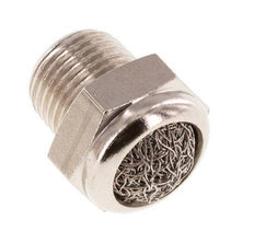 Silencieux Pneumatique Compact en Laiton Nickelé NPT 1/8'' 1.4301 Maille Métallique [5 Pièces]