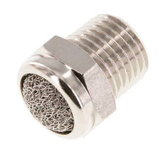 Silencieux Pneumatique Compact en Laiton Nickelé NPT 1/4'' 1.4301 Maille Métallique [5 Pièces]