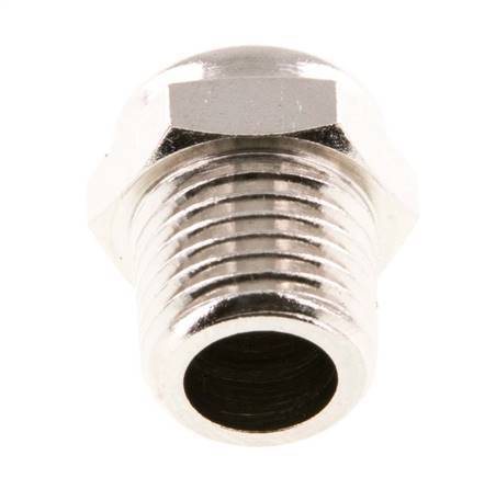 Silencieux Pneumatique Compact en Laiton Nickelé NPT 1/4'' 1.4301 Maille Métallique [5 Pièces]