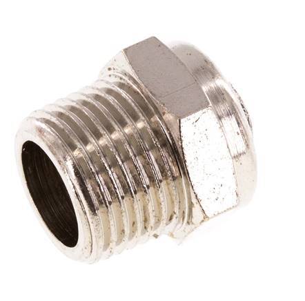 Silencieux Pneumatique Compact en Laiton Nickelé NPT 3/8'' 1.4301 Maille Métallique [2 Pièces]