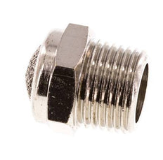 Silencieux Pneumatique Compact en Laiton Nickelé NPT 3/8'' 1.4301 Maille Métallique [2 Pièces]