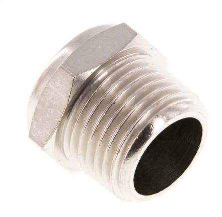 Silencieux Pneumatique Compact en Laiton Nickelé NPT 1/2'' 1.4301 Maille Métallique [2 Pièces]