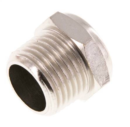 Silencieux Pneumatique Compact en Laiton Nickelé NPT 1/2'' 1.4301 Maille Métallique [2 Pièces]