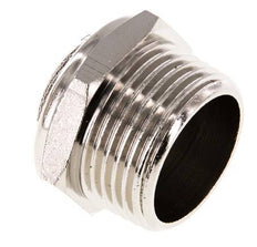 NPT 1'' Nickel-Plated Brass Compact Pneumatic Muffler 1.4301 Wire Mesh
