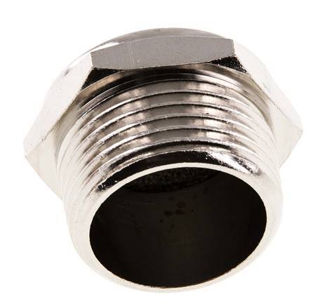 NPT 1'' Nickel-Plated Brass Compact Pneumatic Muffler 1.4301 Wire Mesh