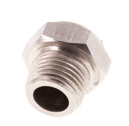 NPT 1/8'' Stainless Steel Compact Pneumatic Muffler 1.4301 Wire Mesh