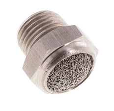 NPT 1/8'' Stainless Steel Compact Pneumatic Muffler 1.4301 Wire Mesh
