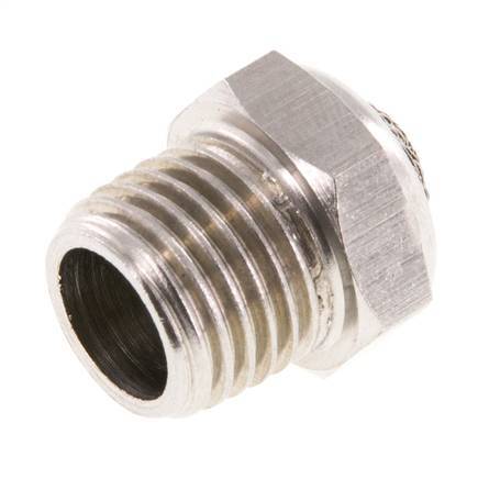 NPT 1/4'' Stainless Steel Compact Pneumatic Muffler 1.4301 Wire Mesh