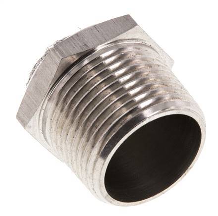 NPT 1'' Stainless Steel Compact Pneumatic Muffler 1.4301 Wire Mesh