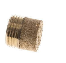 G3/8'' Bronze Fritté Compact Cylindrique Silencieux Pneumatique [2 Pièces]