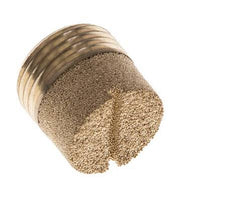 G3/8'' Bronze Fritté Compact Cylindrique Silencieux Pneumatique [2 Pièces]