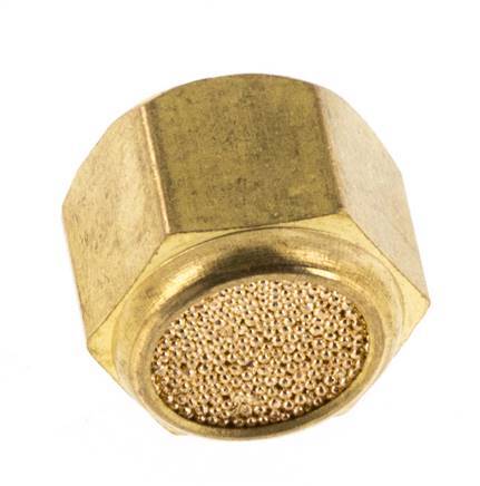 G1/8'' Silencieux Pneumatique Compact en Bronze Fritté à Filetage Femelle [5 Pièces]