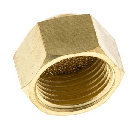 Silencieux Pneumatique Compact à Filetage Femelle G3/8'' en Bronze Fritté [2 Pièces]