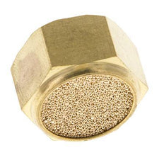 Silencieux Pneumatique Compact à Filetage Femelle G3/8'' en Bronze Fritté [2 Pièces]