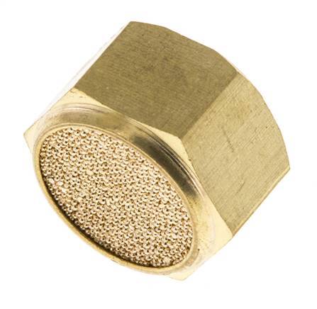 Silencieux Pneumatique Compact à Filetage Femelle G3/8'' en Bronze Fritté [2 Pièces]